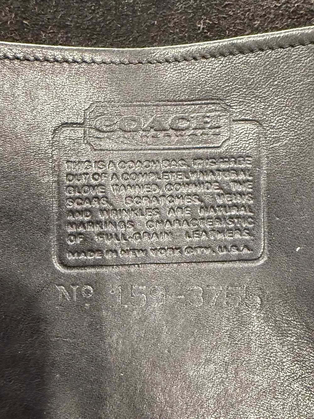 Coach EUC 1970’s Made in NY Black Leather Companion Crossbody